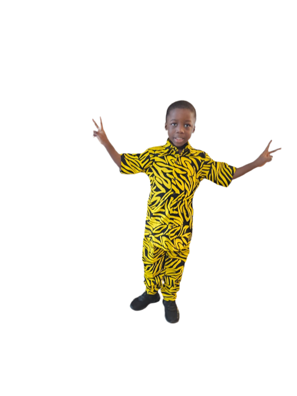 African Ankara Wax Print Afro Boys Shirt/Pant Set Afro American Outfits