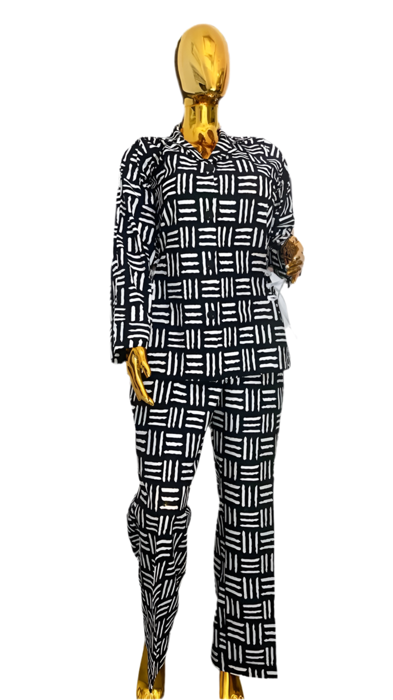 African Print Ankara Pant Set Afro American Outfits