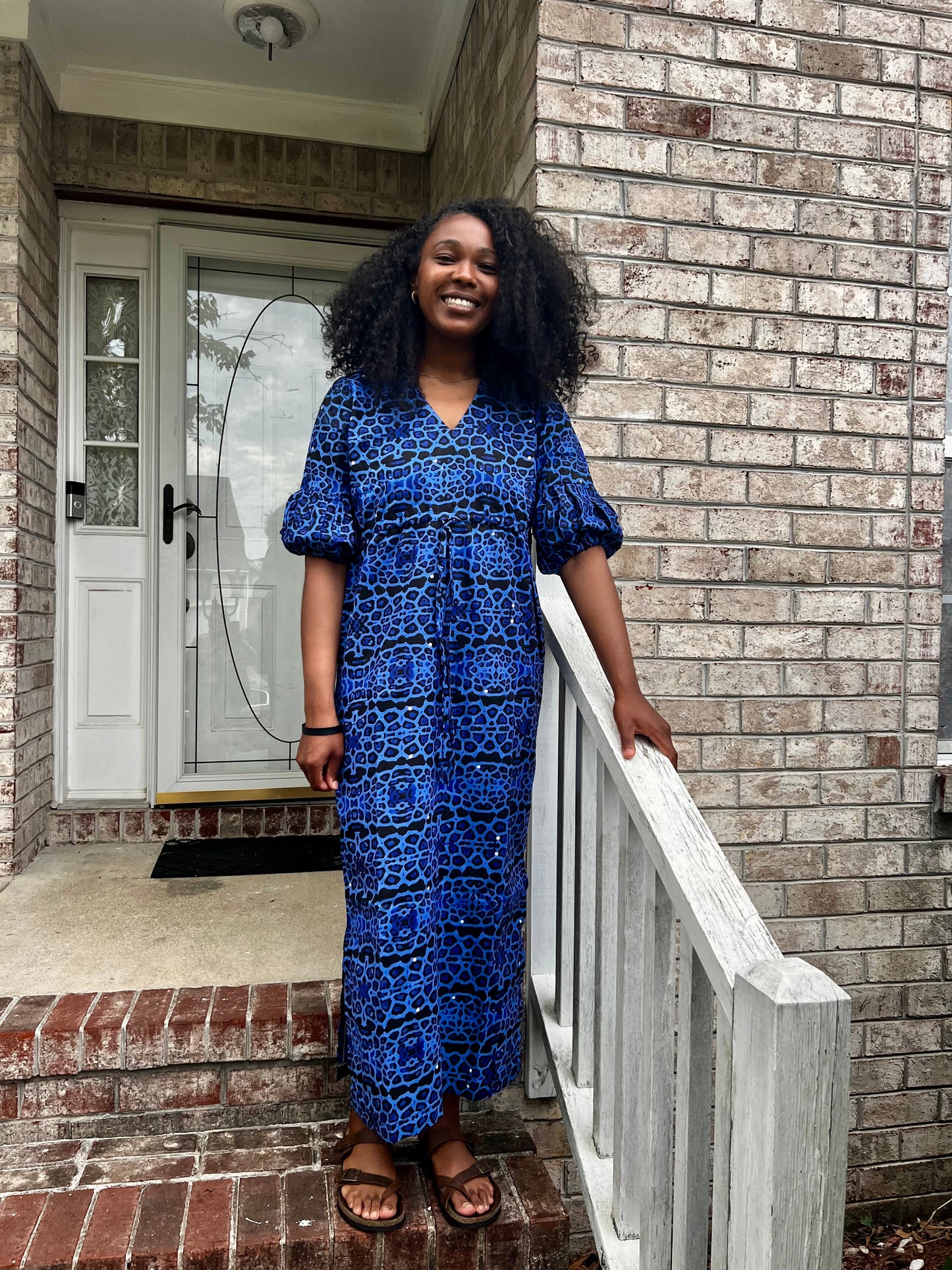 African Print Ankara Tie waist Sisi Eko Dress Afro American Outfits