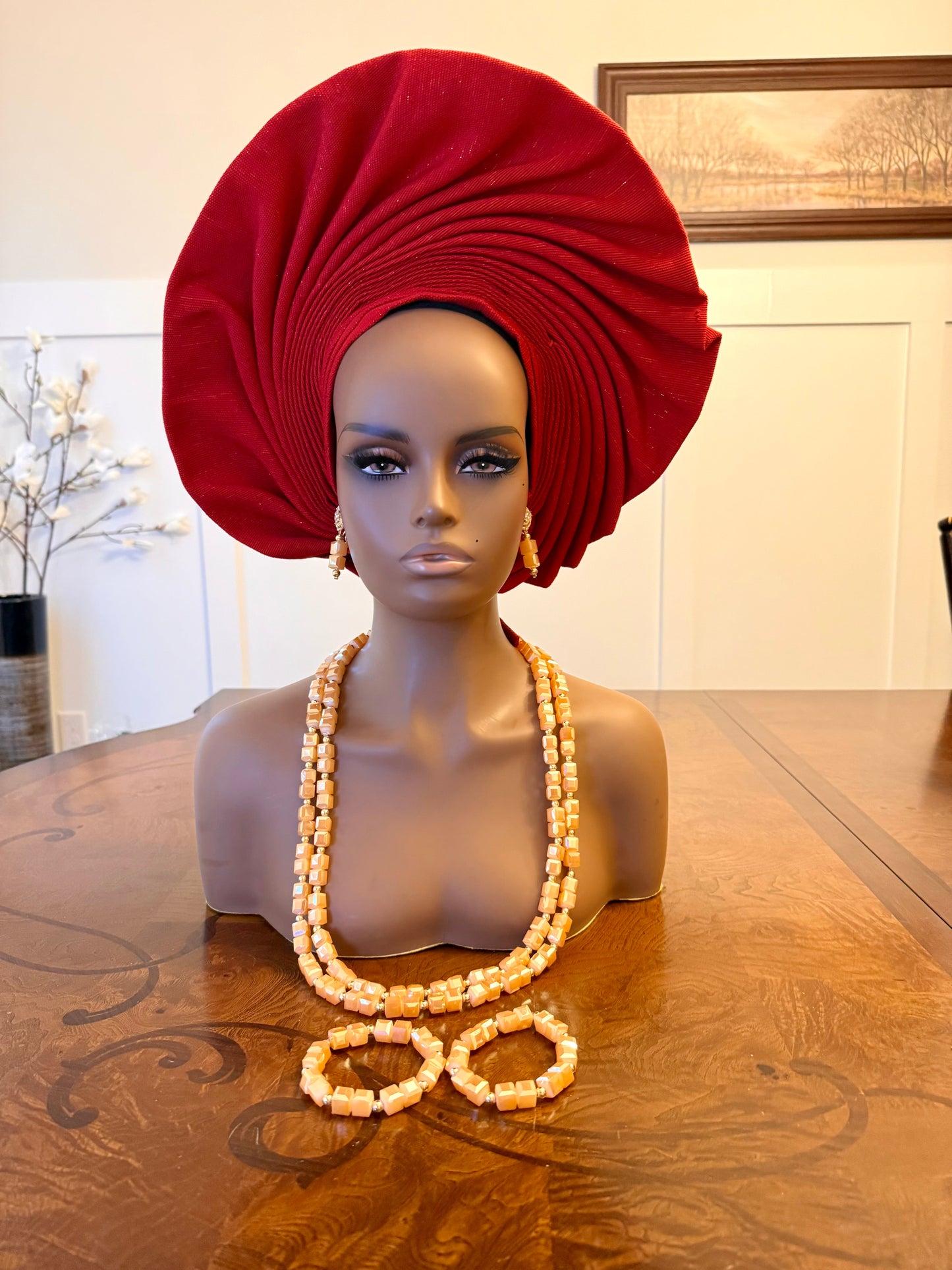 African Traditional Handmade Beads Set for Bride/Groom Afro American Outfits