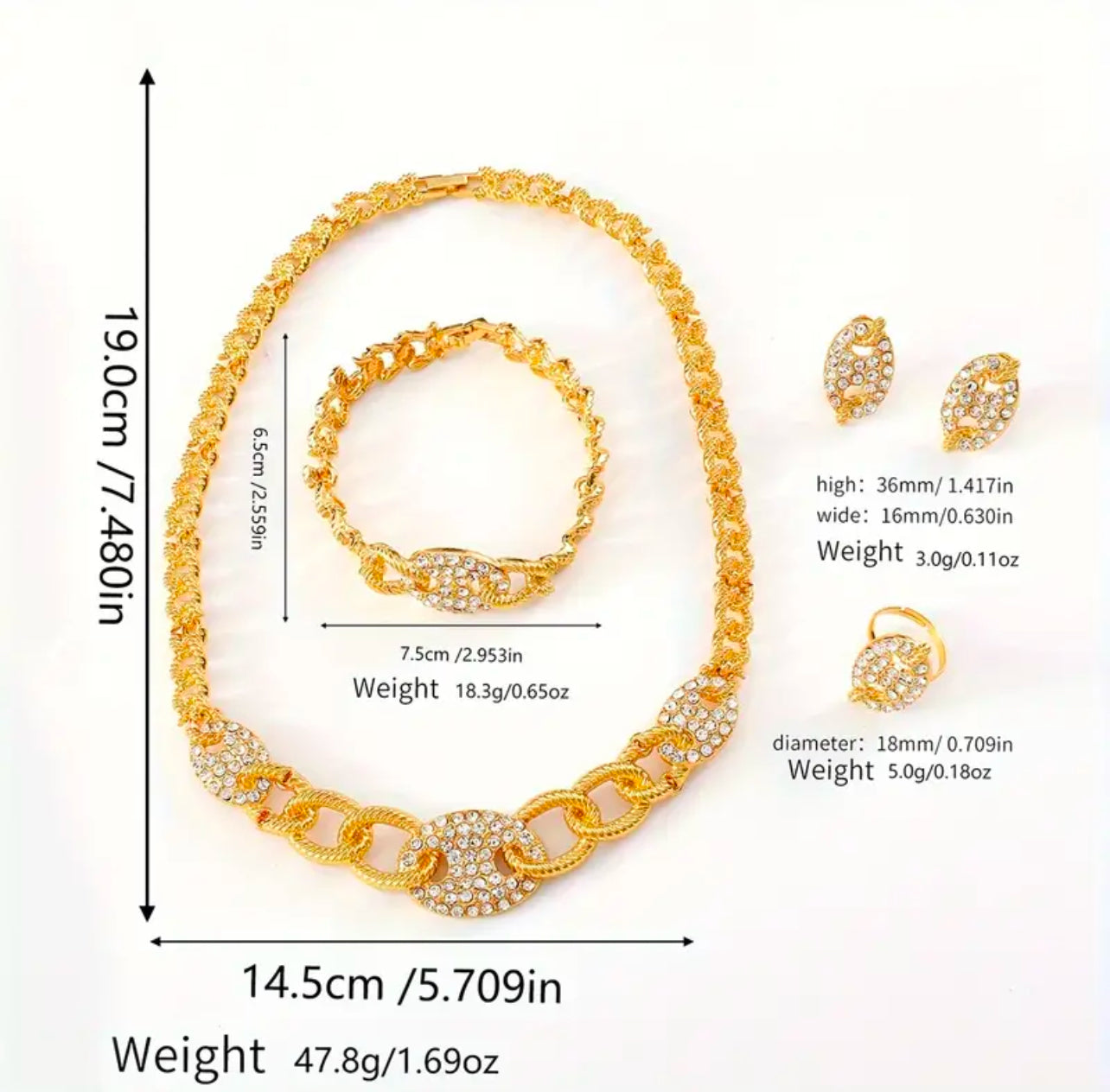 Ethnic Jewelry Set Afro American Outfits