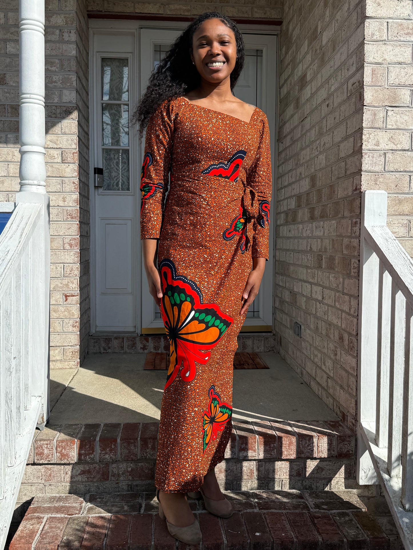 African Ankara Wax Print Women Wrapped Dress