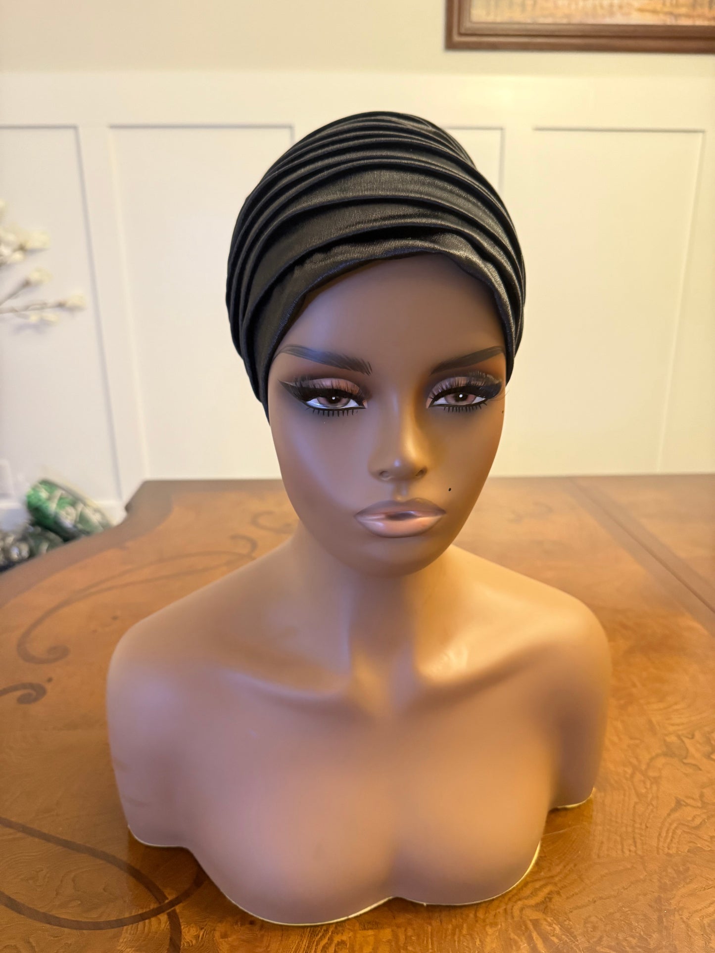 African Step Patterned Turban Afro American Outfits