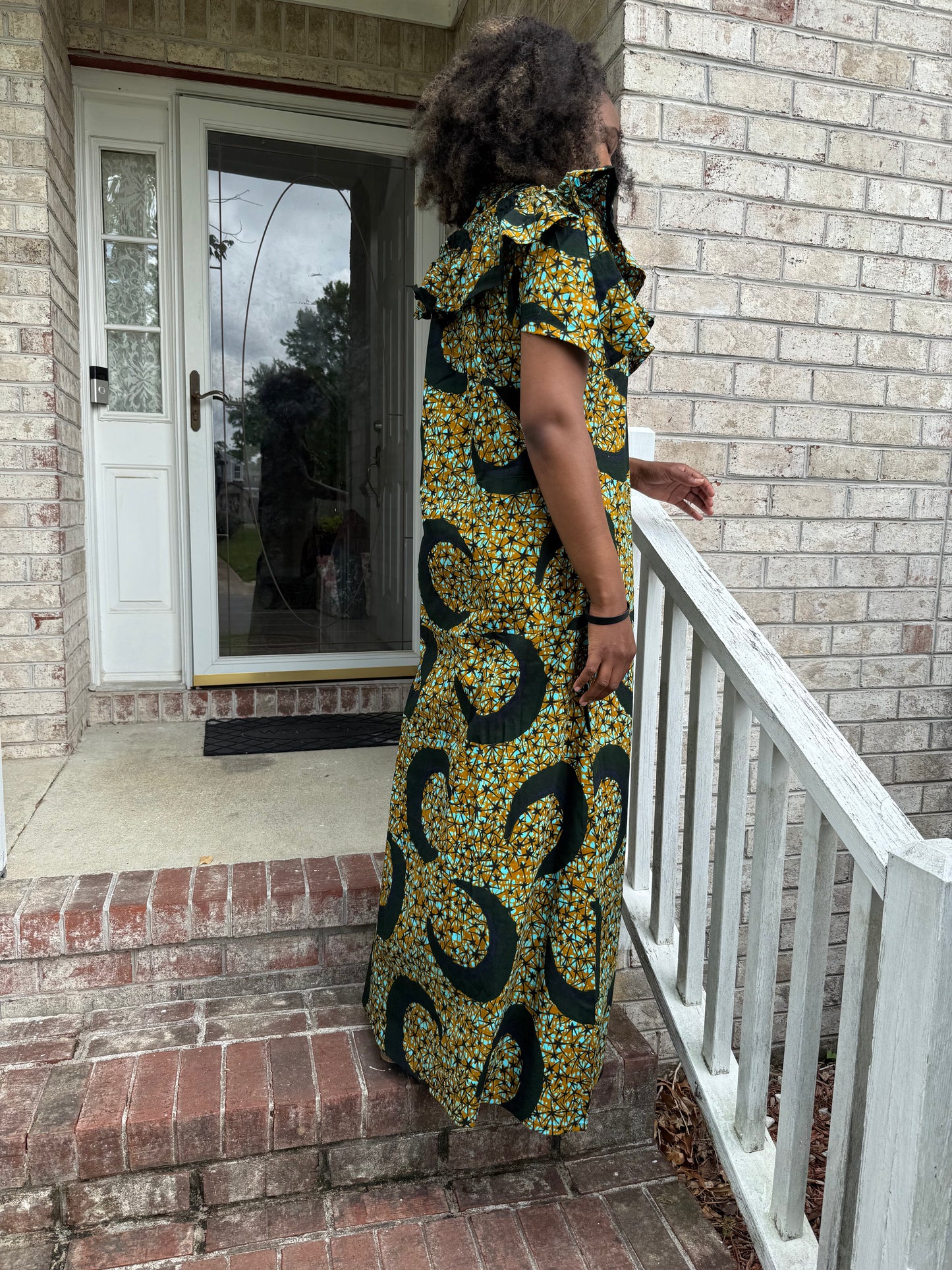 African Ankara Print Afro Hadassah Smoked Top Dress