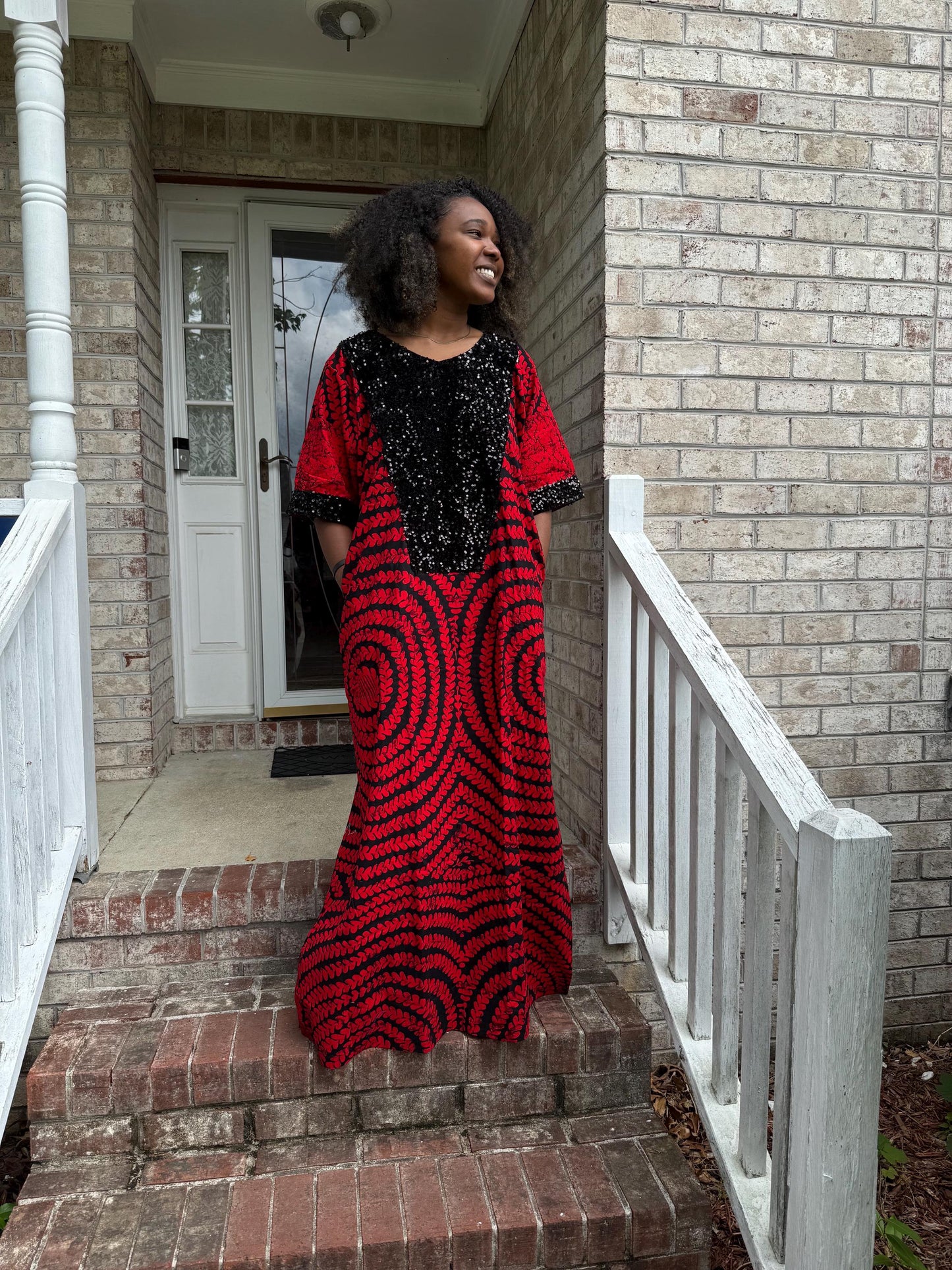 African Ankara Wax Print Unique Freestyle Dress/Kaftan Afro American Outfits