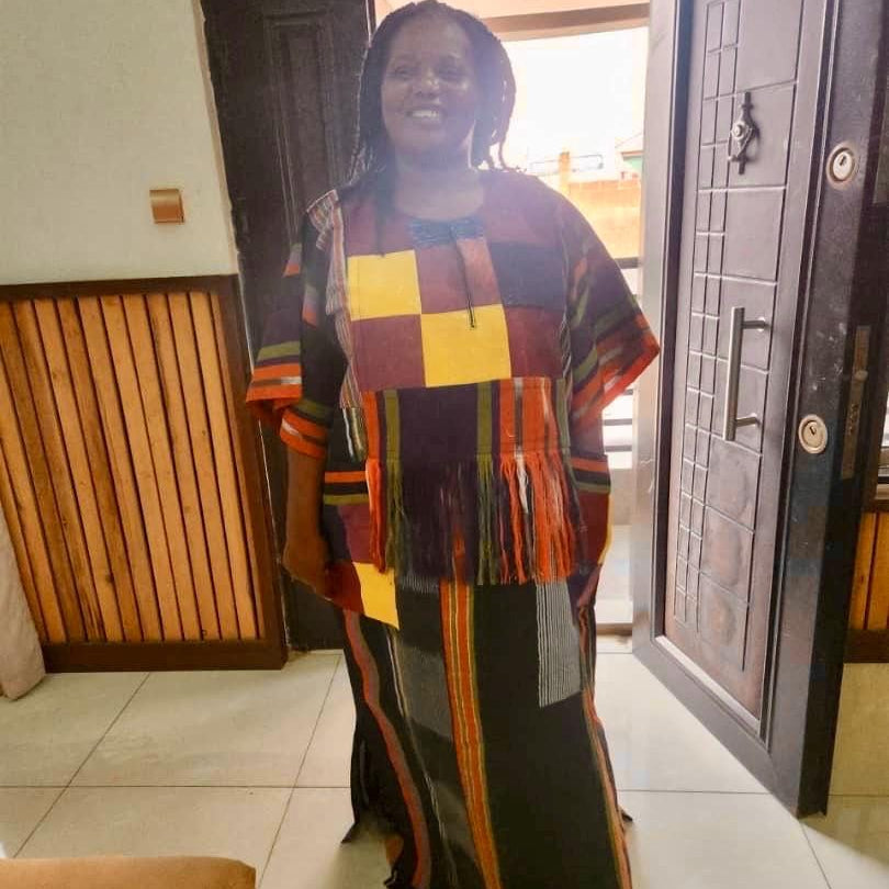 Special Occasions African Traditional Woven Aso-Oke/Kente Dress