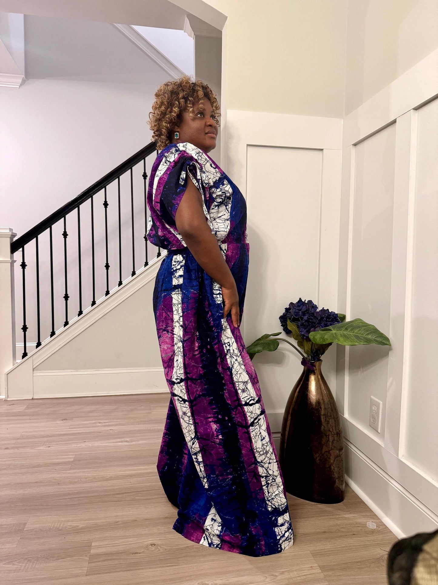 African Print Afro Carolina Ankara Cargo Jumpsuit Afro American Outfits