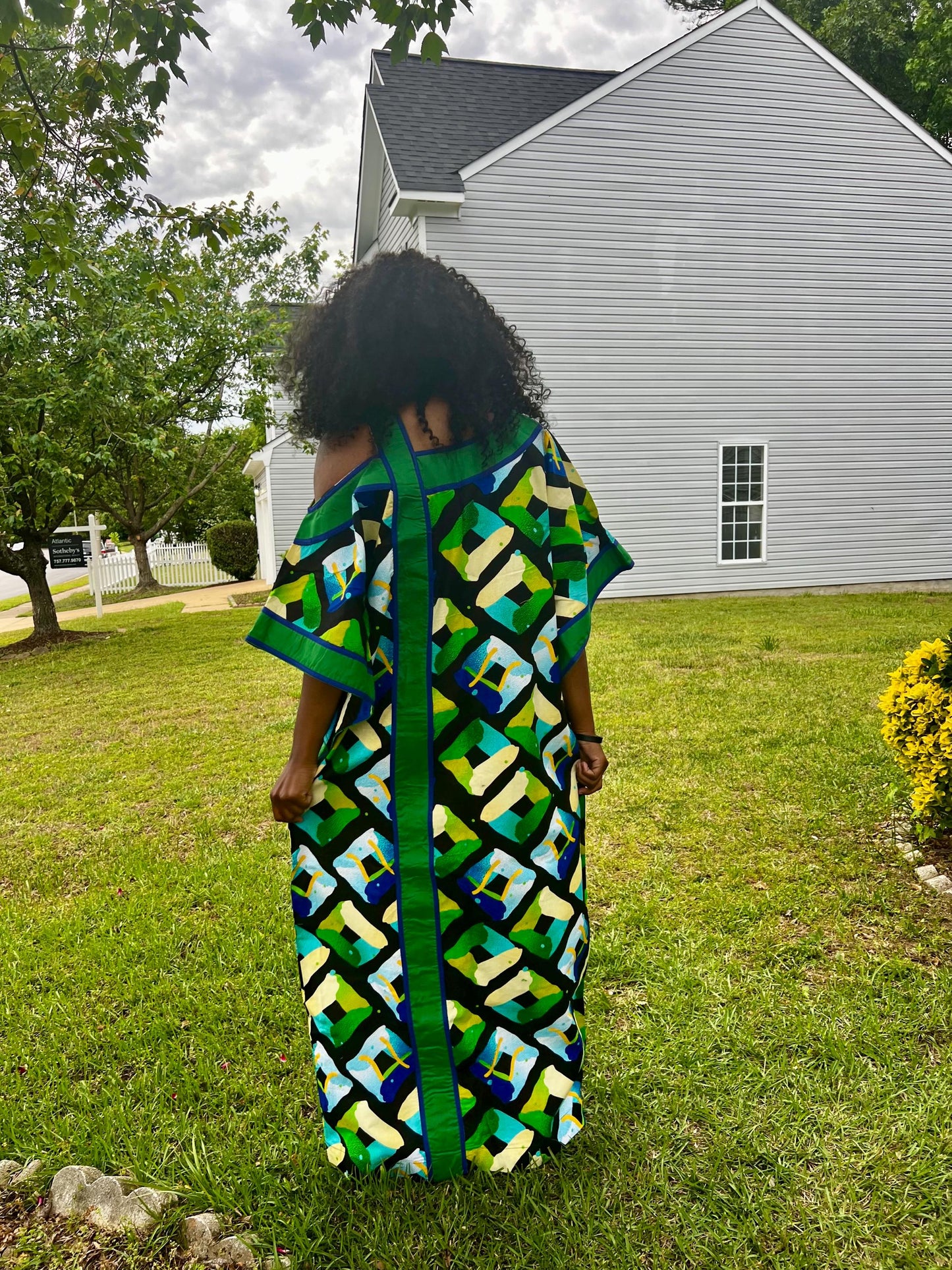 African Ankara Wax Print off Shoulder Afro Abeke Bubu Maxi Dress Afro American Outfits