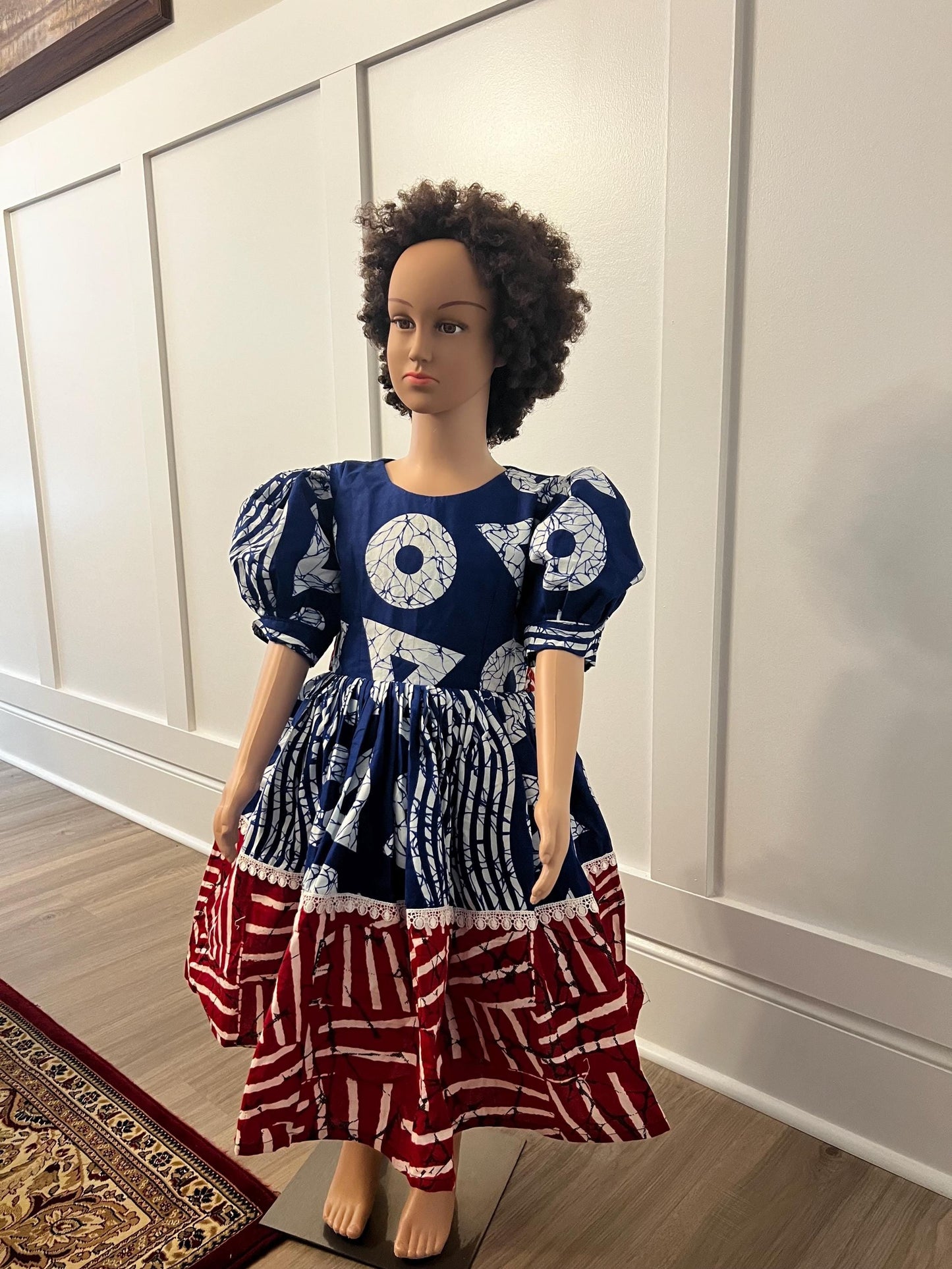 African Ankara Girls Afro Sunshine Ball Dress Afro American Outfits