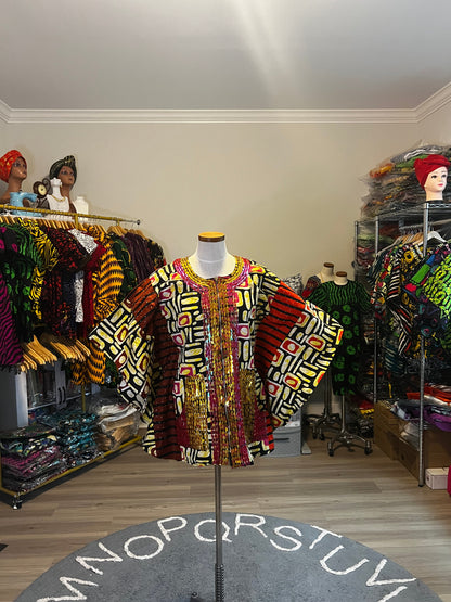 Afro Bead Ankara Top/Blouse Style 1 Afro American Outfits