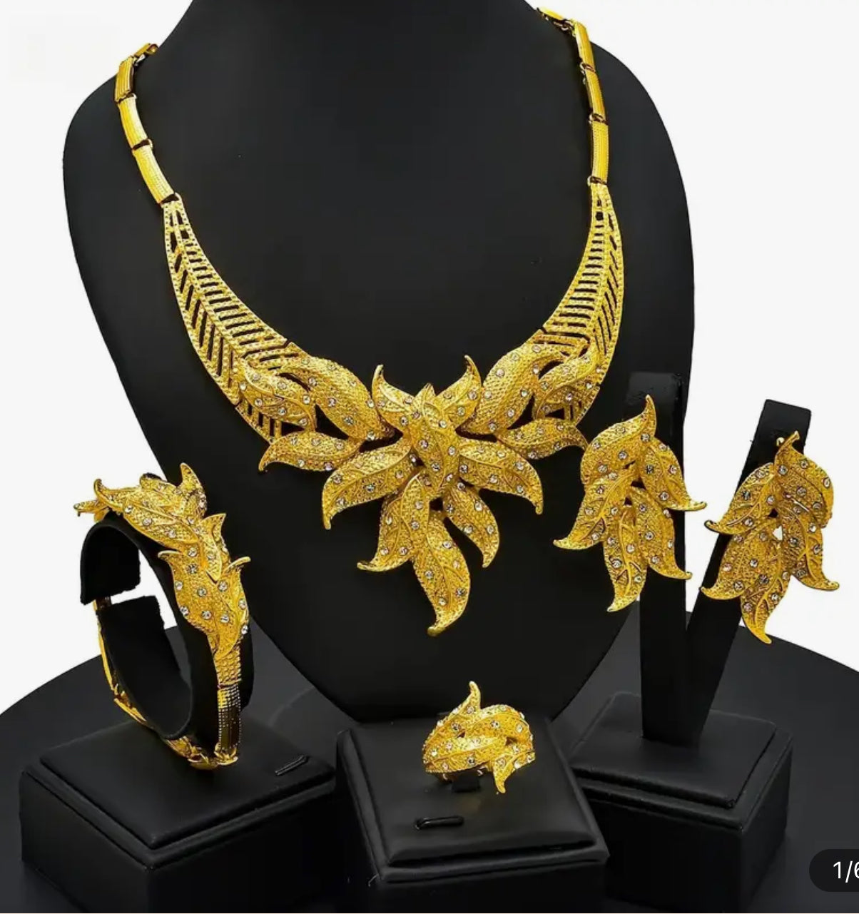 Rhinestone Jewelry Set Afro American Outfits