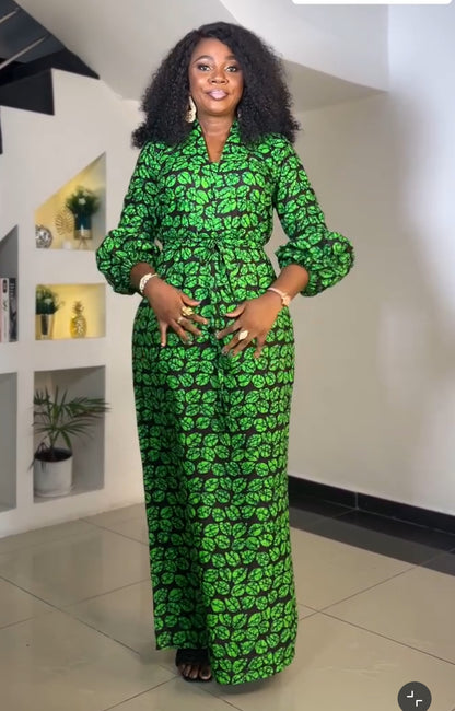 African Print Ankara Tie waist Sisi Eko Dress
