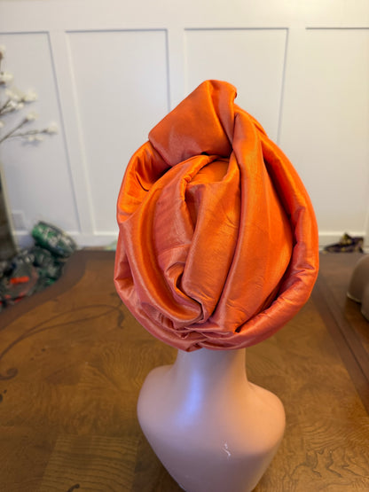 African 2 in 1p Twisted Front Turban/Hat/Cap