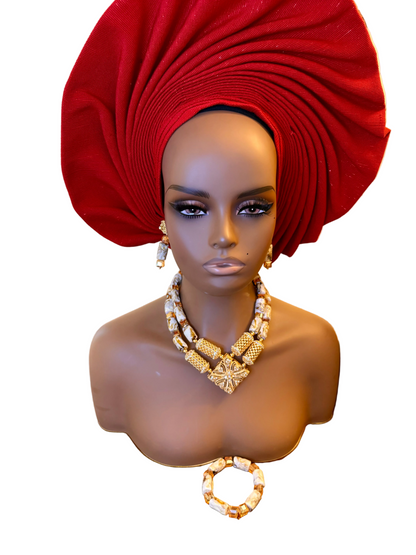 African Traditional Handmade Beads Bridal Set