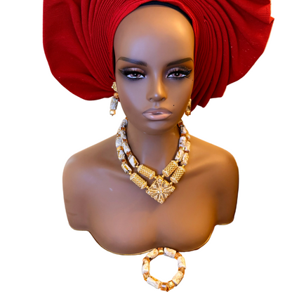 African Traditional Handmade Beads Bridal Set