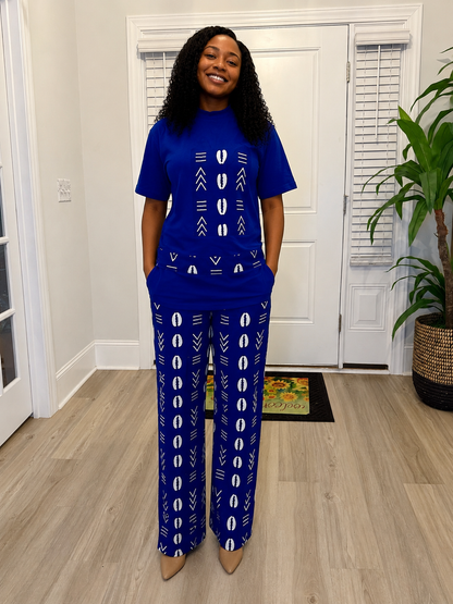African Print Ankara T. Shirt Cargo 2p Set