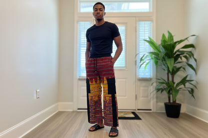 African Ankara Wax Prints  Double Pockets Cargo Pants/Bottom for Men