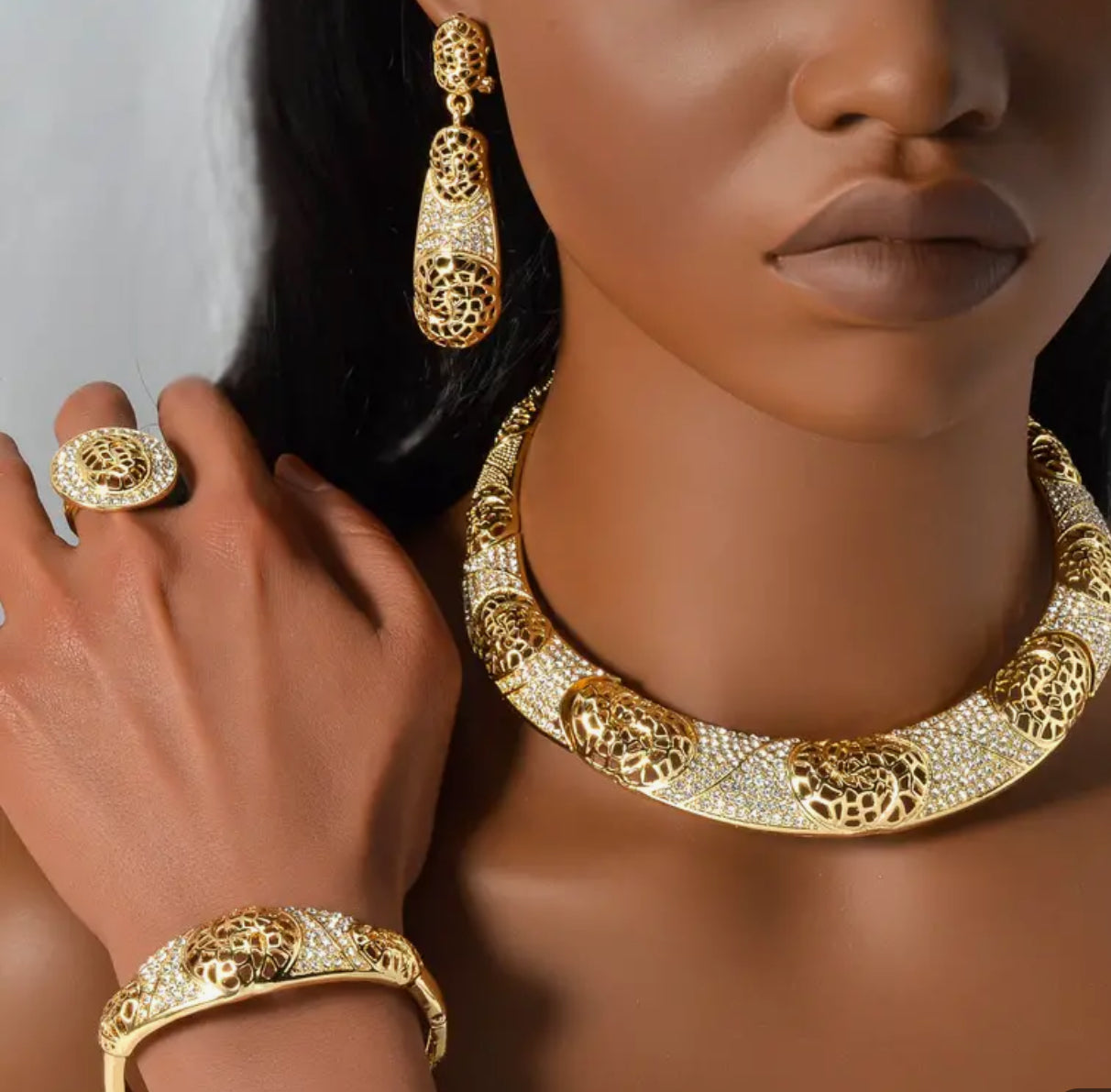Geometric Necklace Set Afro American Outfits