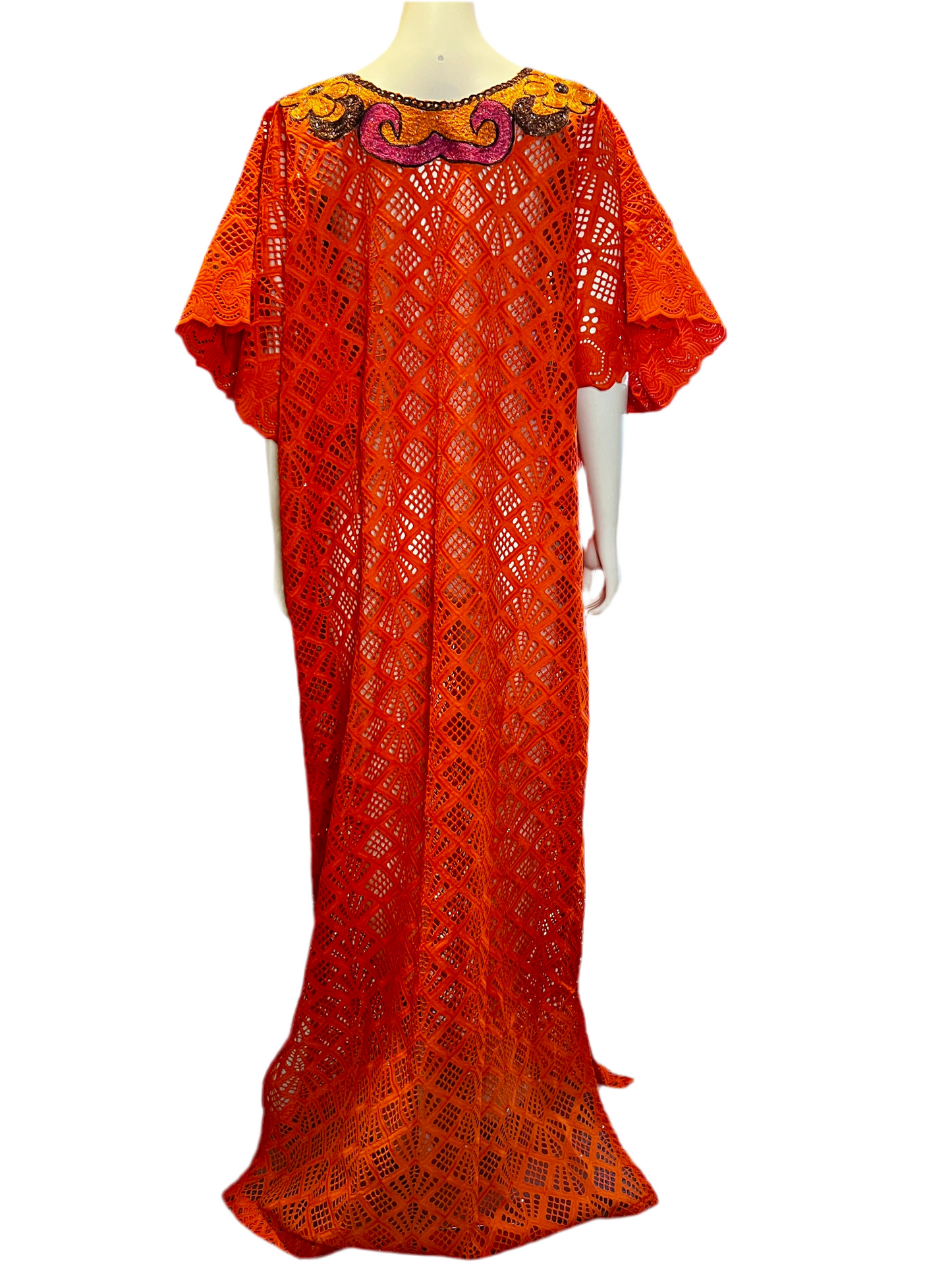 African Luxury Afro Embroidered Lace Boubou Dress Afro American Outfits