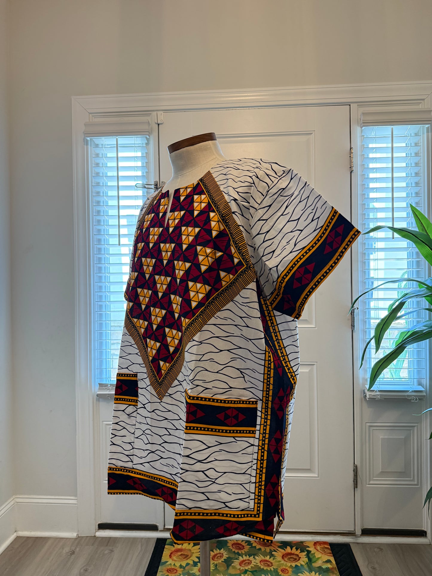 African Ethnic Print Men Danshiki Top