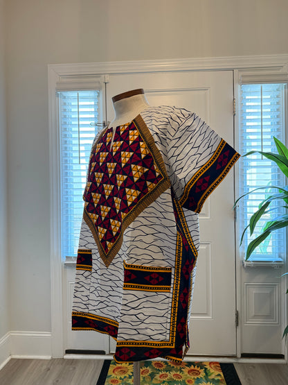 African Ethnic Print Men Danshiki Top
