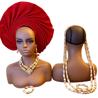 African Traditional Handmade Beads Set for Bride and Groom Afro American Outfits