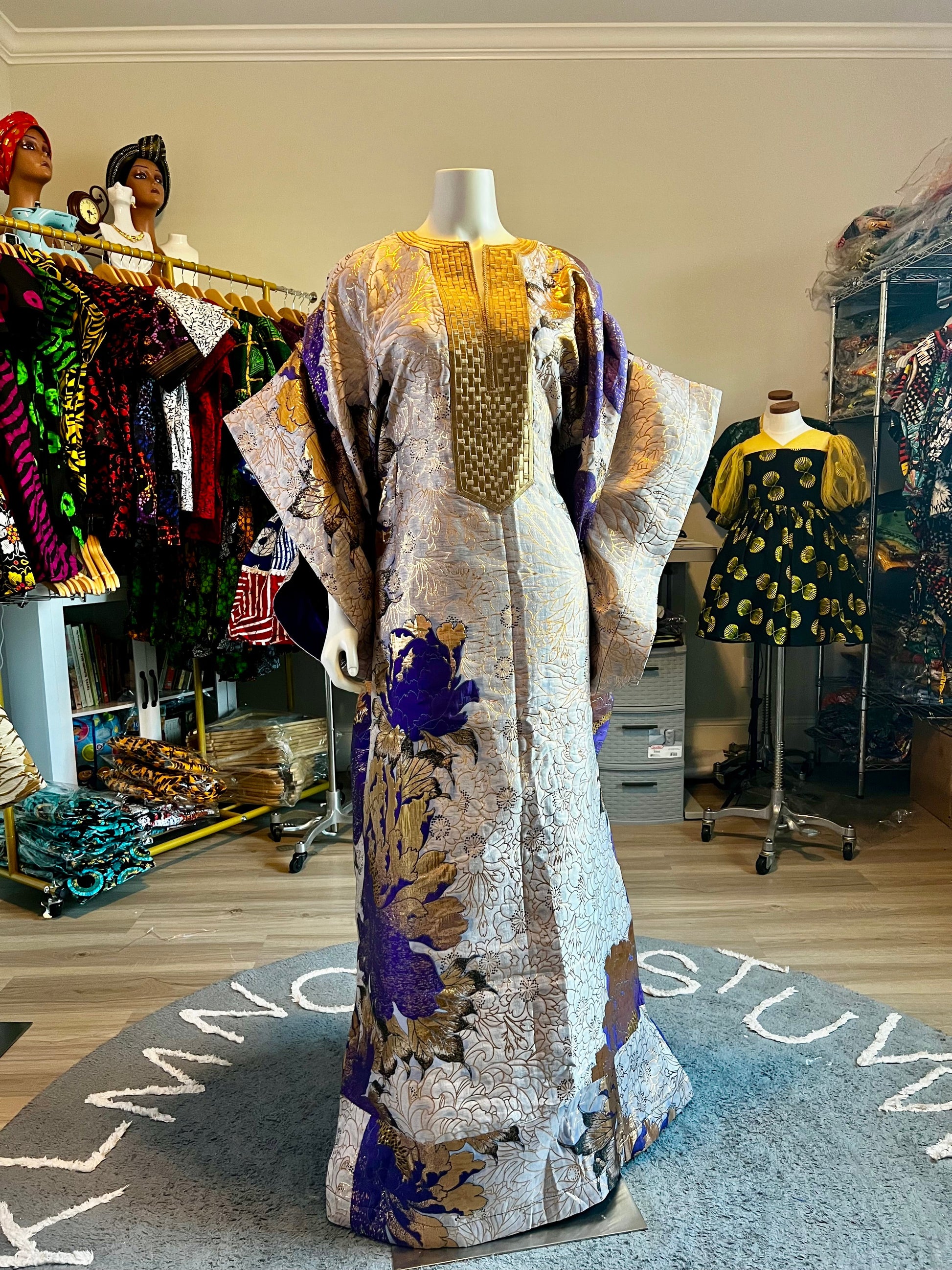 Afro Hadassah Luxury Damask Boubou style 2 Afro American Outfits