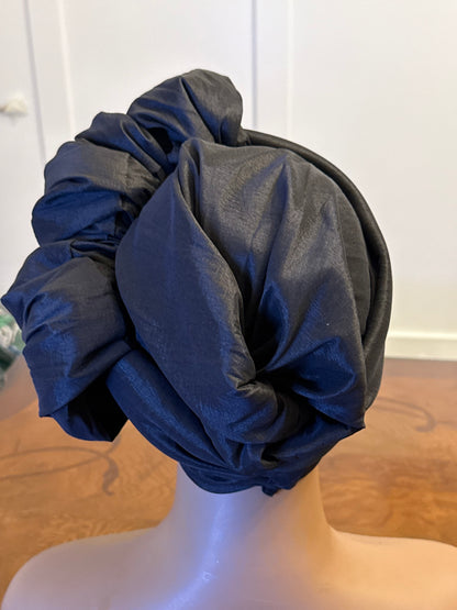 African 2 in 1p Ruffle Turban/Hat/Cap