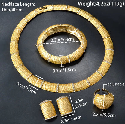 Bamboo Shaped Jewelry Set Afro American Outfits