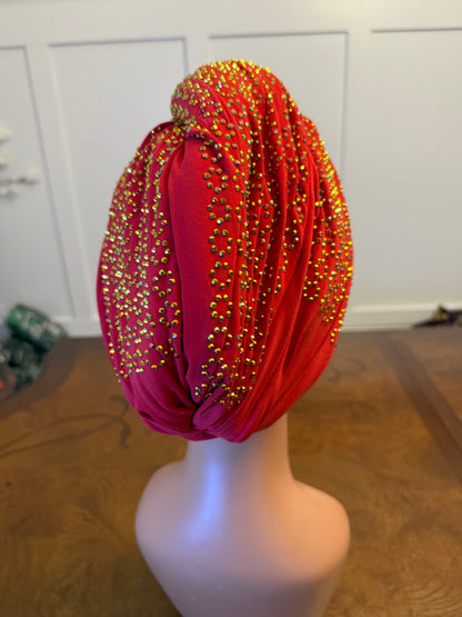 African Stoned Turban/Hat/Cap