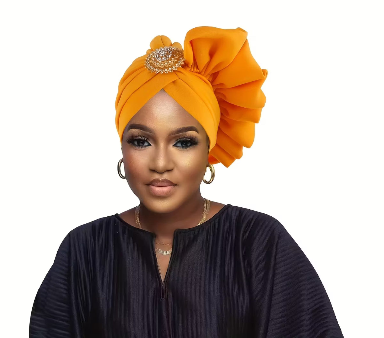 African Turban with Brooch