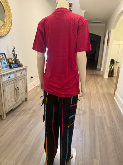 African Print Ankara T. Shirt Cargo 2p Set