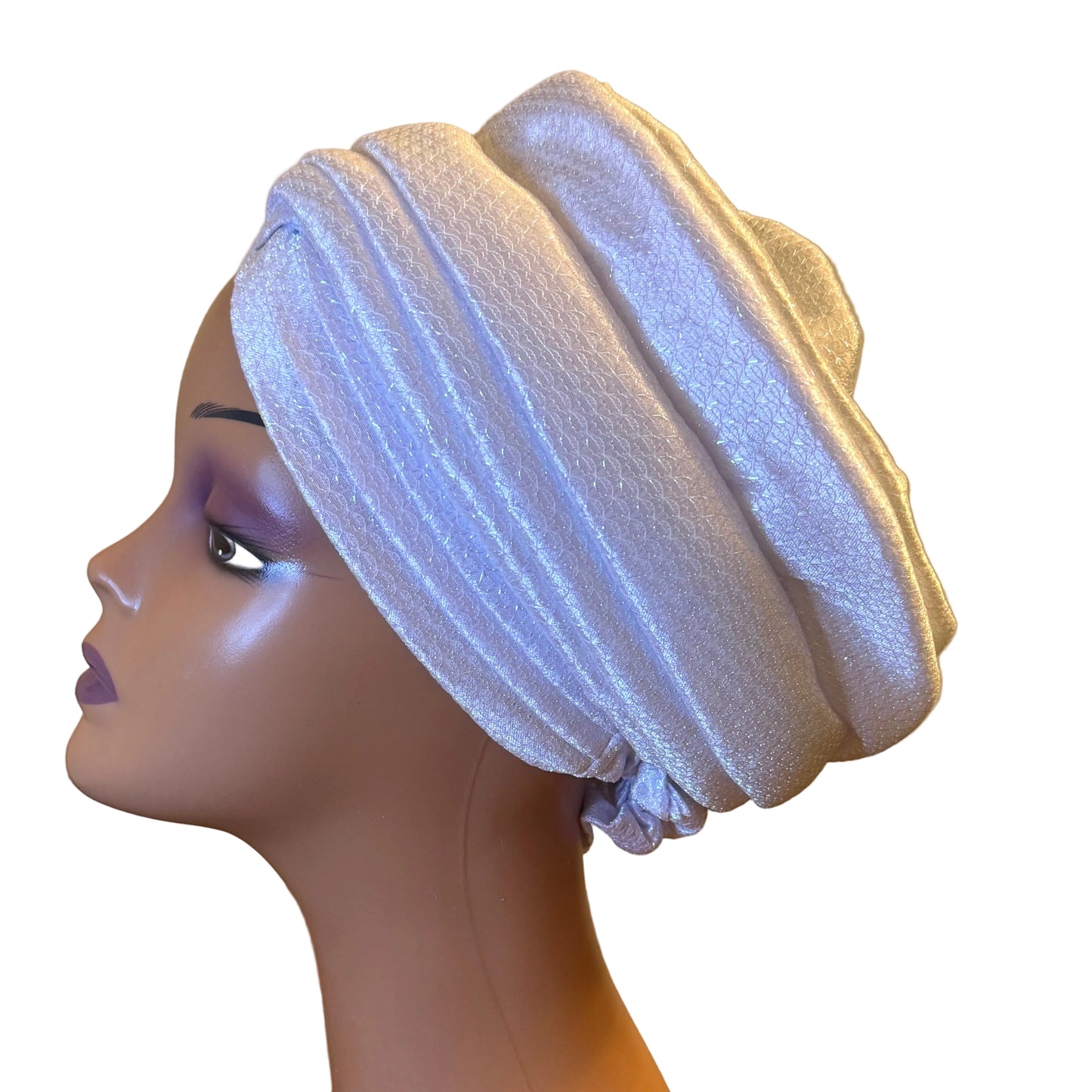 African glittering Step Patterned Turban