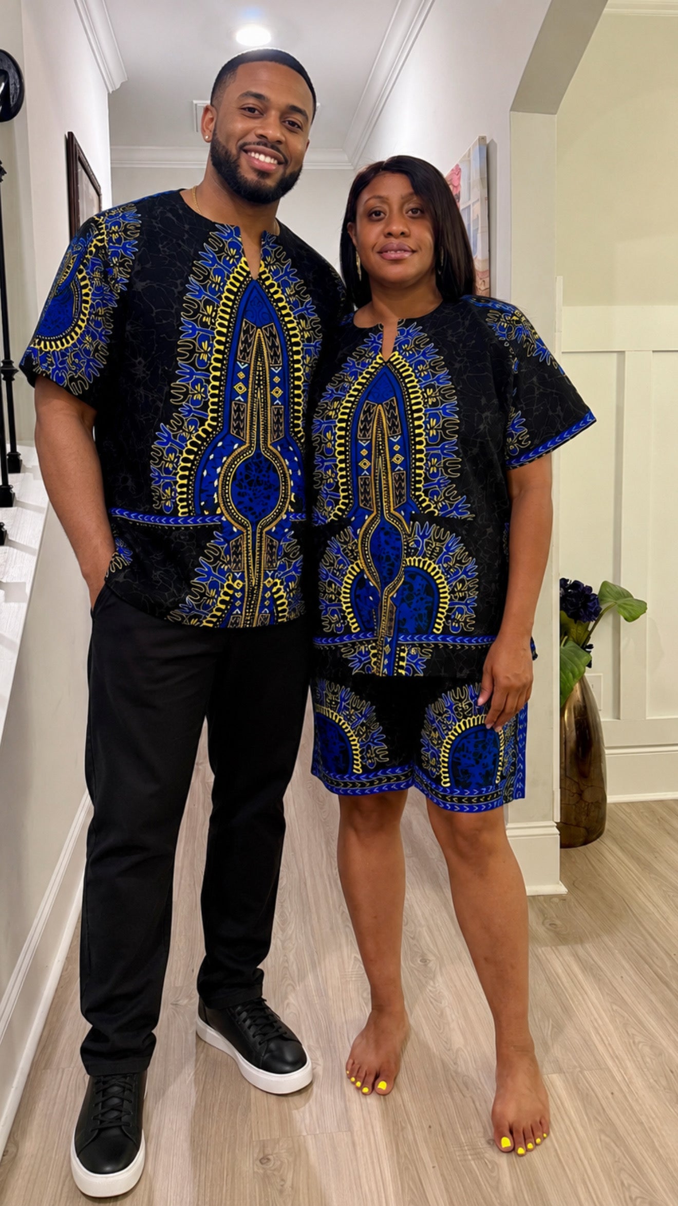 African Ethnic Print Men Dashiki Top