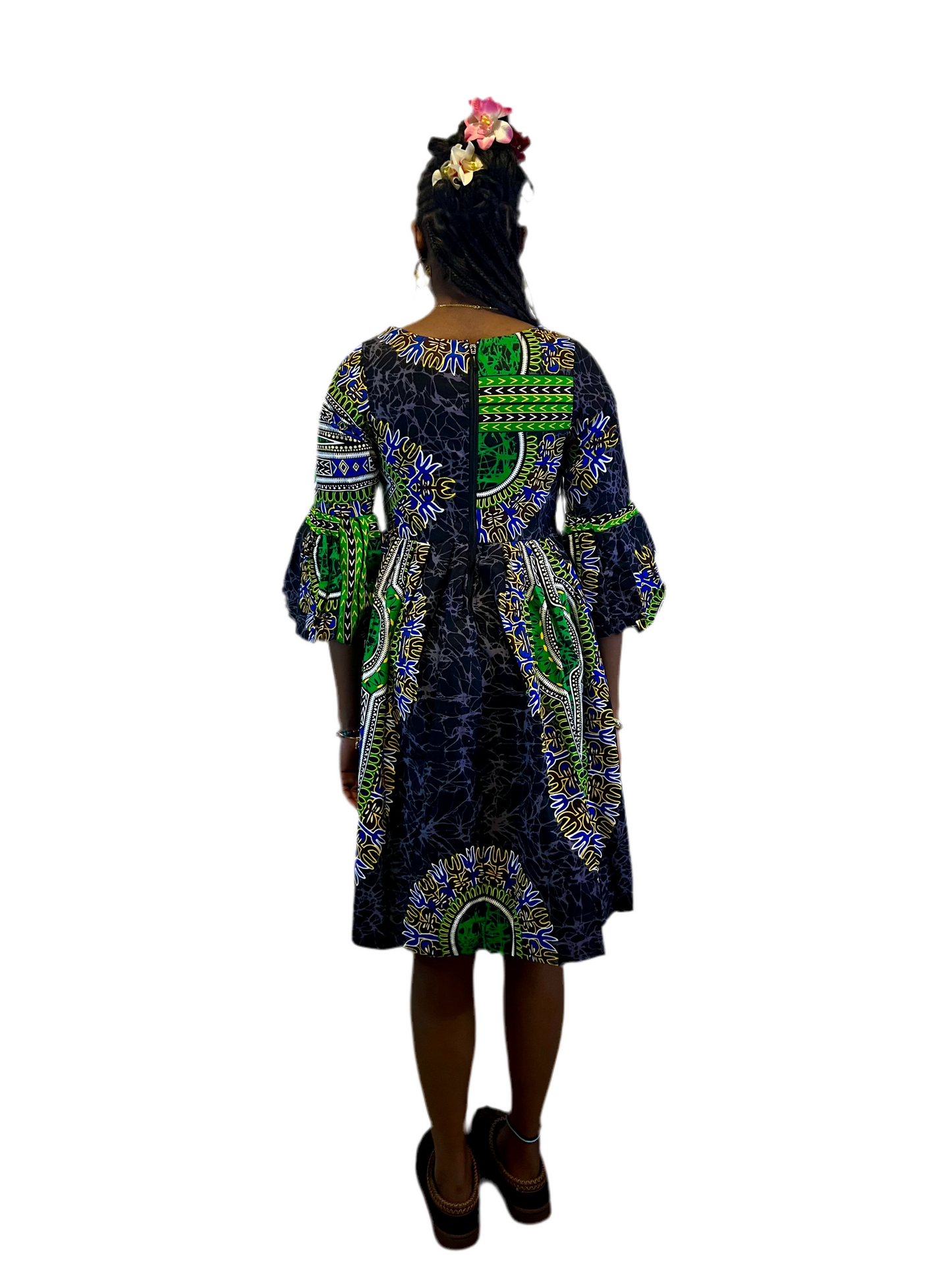 African Ethnic Print Ankara Afro Gabriela Dress