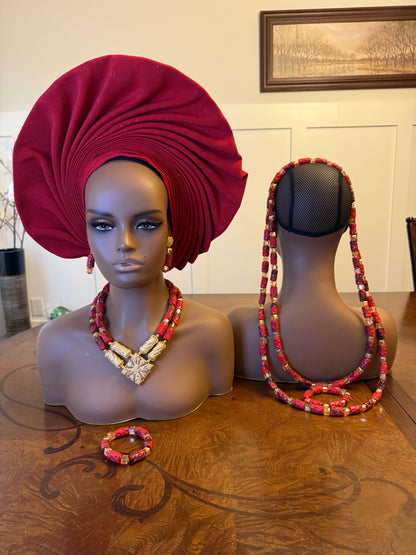 African Traditional Handmade Beads Set for Bride/Groom