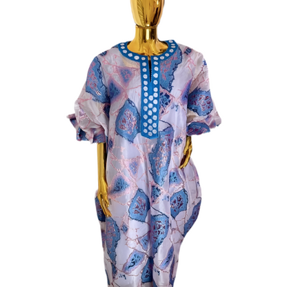 Afro Kayla Damask Brocade Dress