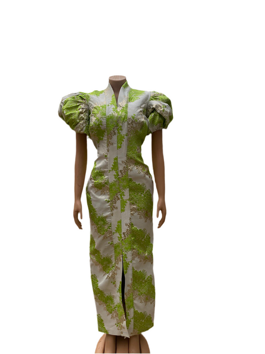 Afro Adinah Slim Fit Brocade Dress
