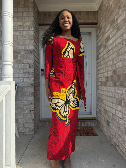 African  Ankara  Wax Print Women Wrapped Dress