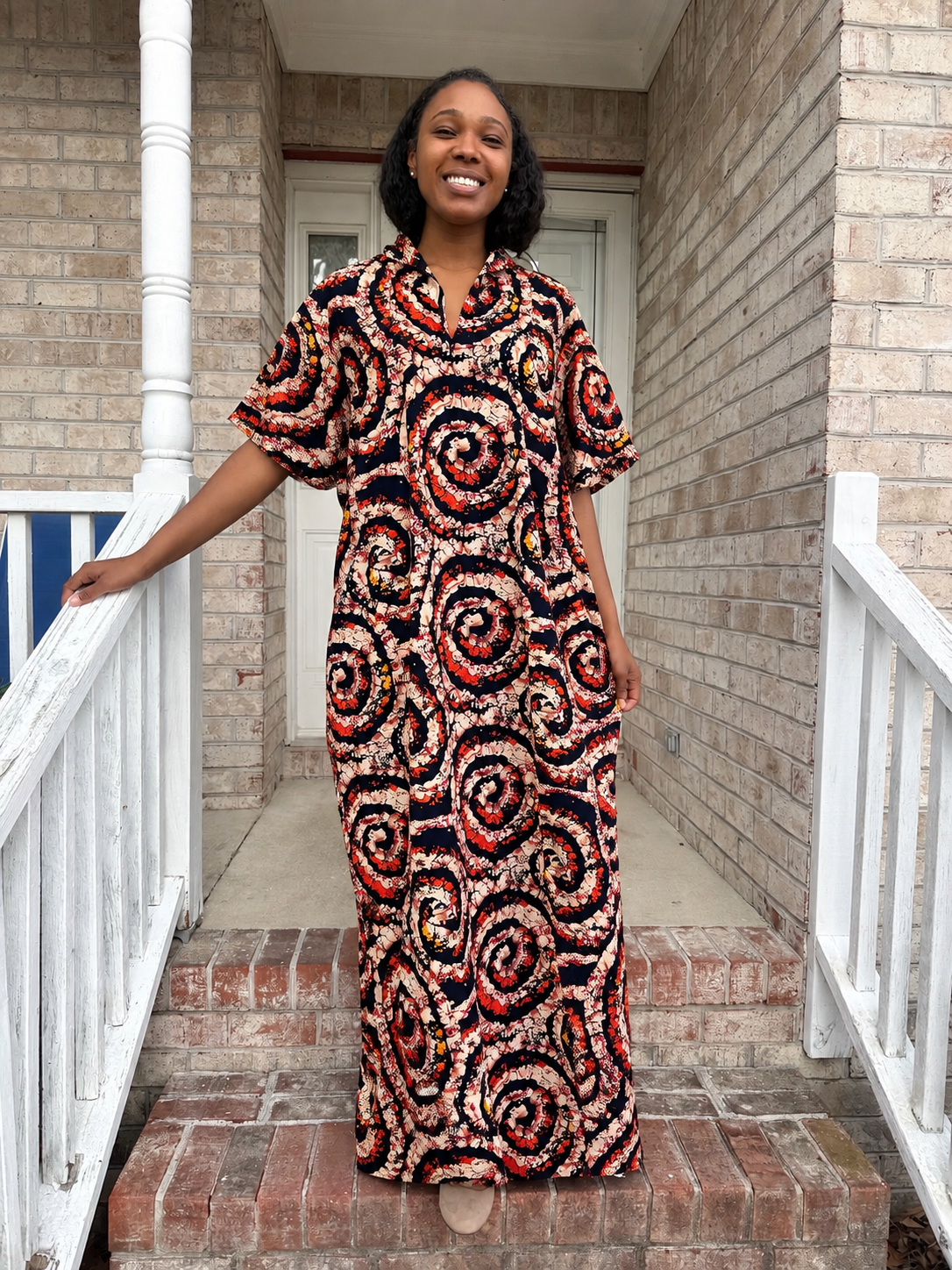 Modern African Ankara Wax Print Hoodie Dress with Glittery stone Embellishments