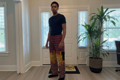 African Ankara Wax Prints  Double Pockets Cargo Pants/Bottom for Men