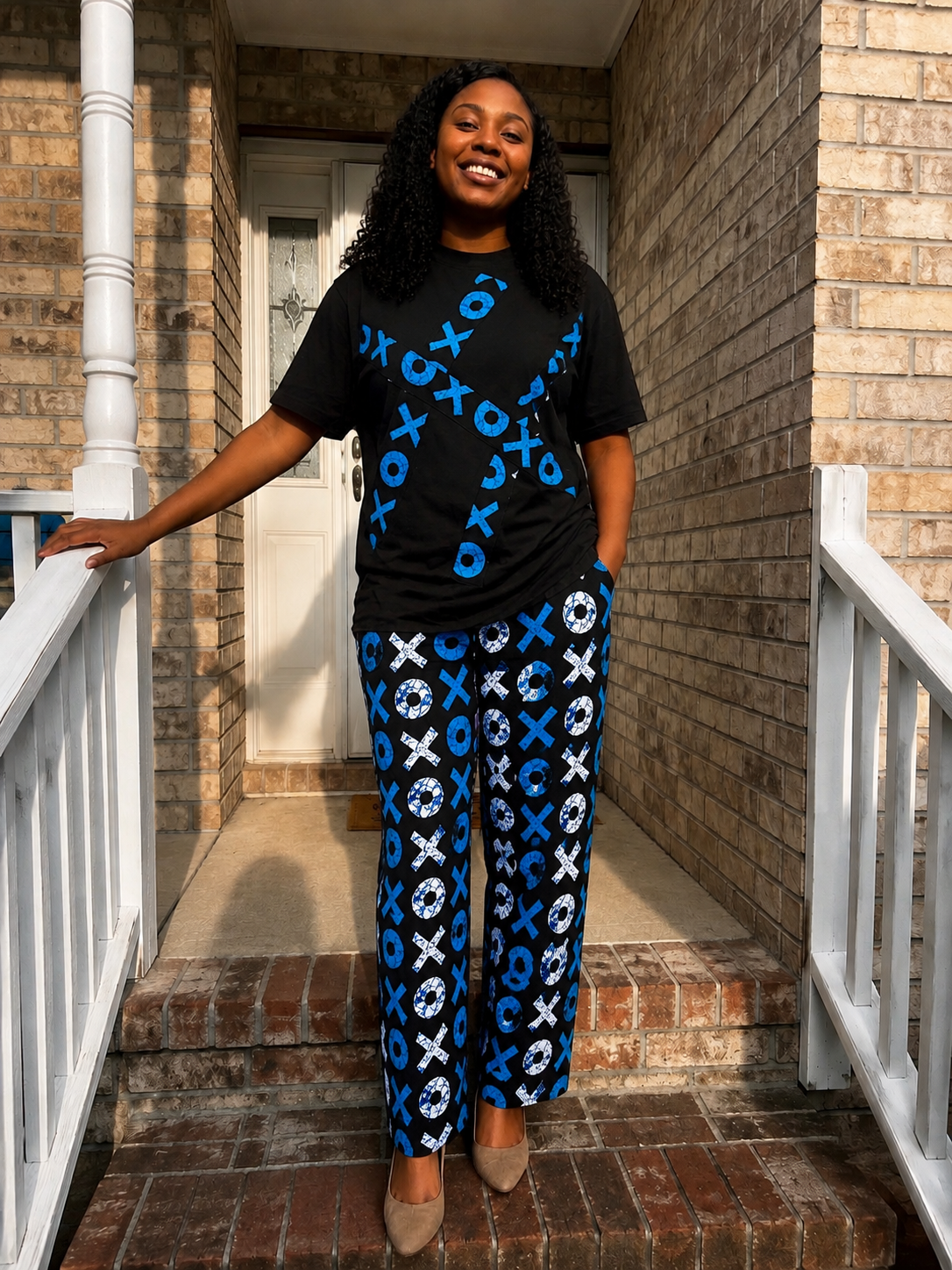 African Print Ankara T. Shirt Cargo 2p Set
