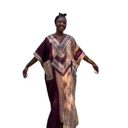 Special Occasions African Traditional Woven  Aso-Oke/Kente  Dress