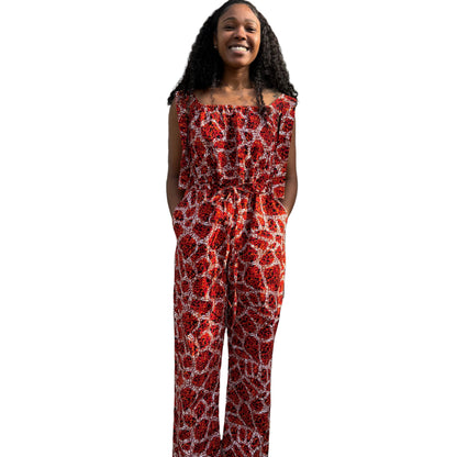 African Ankara Wax Print Afro Zina Jumpsuit Afro American Outfits