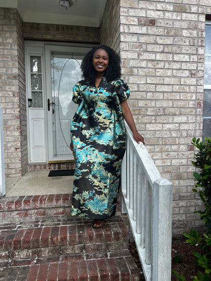 Afro Luxury Damask Brocade Boubou