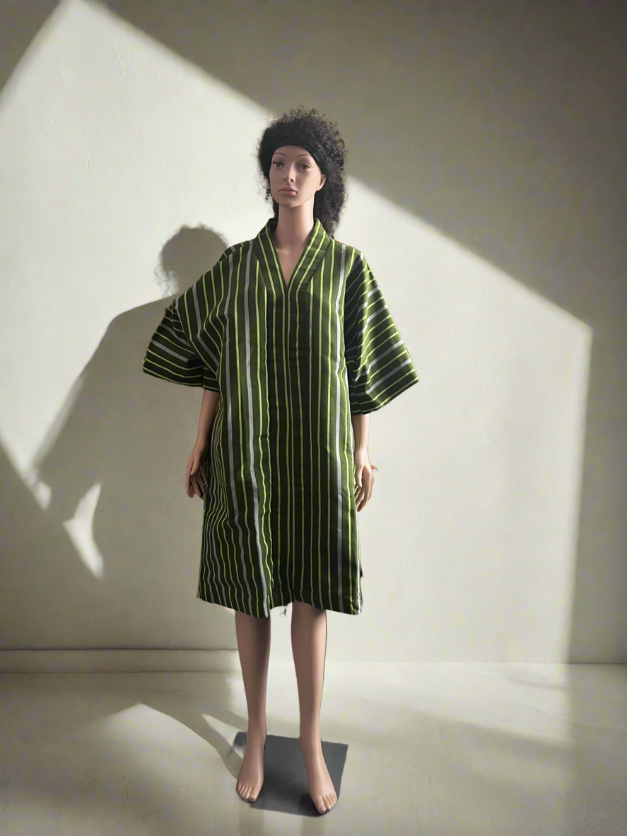 Afro Modern Aso-Oke Dress Short