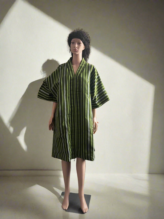 Afro Modern Aso-Oke Dress Short