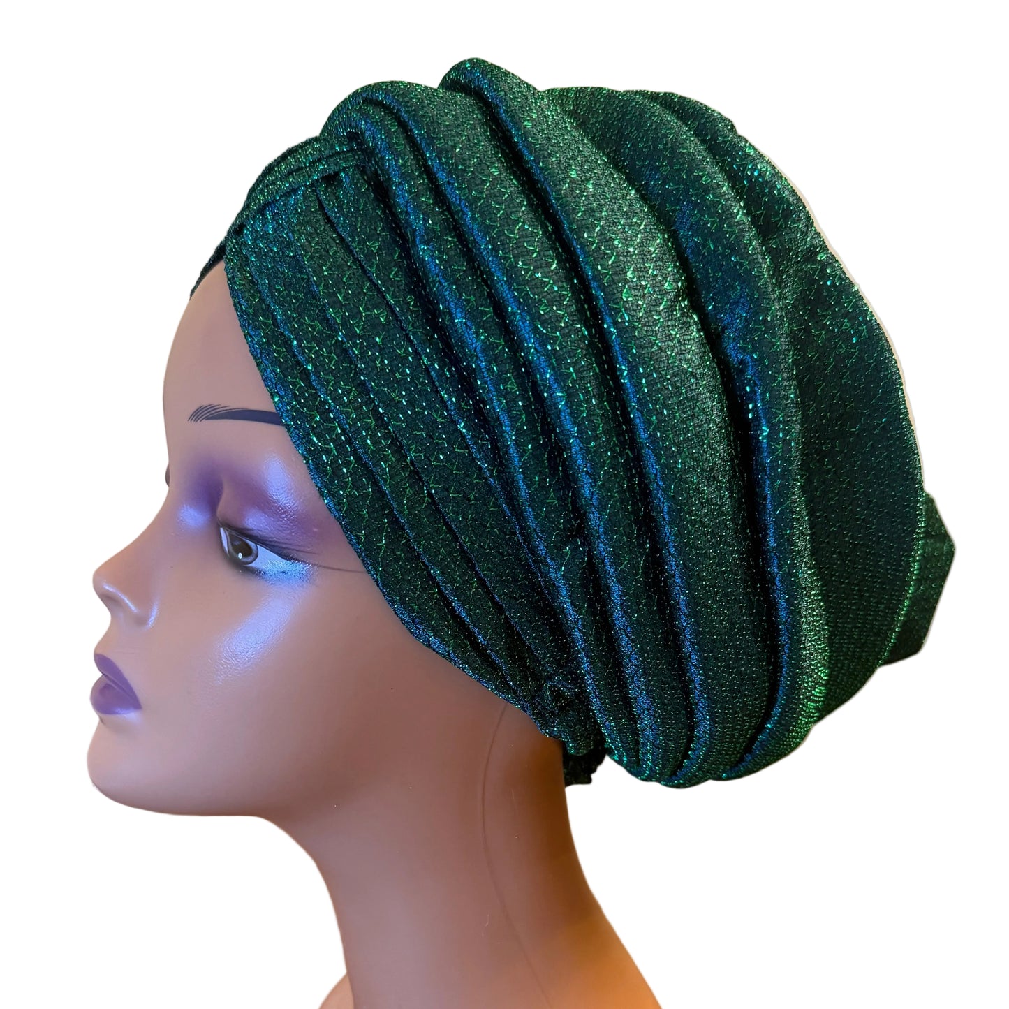 African glittering Step Patterned Turban