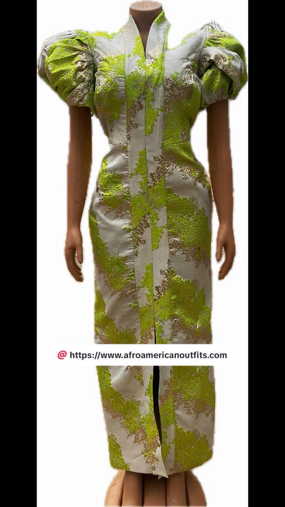 Afro Adinah Slim Fit Brocade Dress Afro American Outfits
