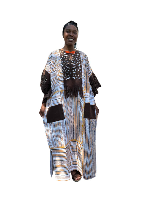Special Occasions African Traditional Woven  Aso-Oke/Kente  Dress